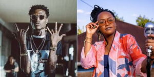 A Photo collage of Octopizzo and Fena Gitu (left)