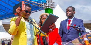 Meru County Governor, Kawira Mwangaza taking oath of office in 2022