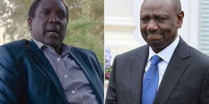 Political analyst Herman Manyora (left) and Deputy President William Ruto