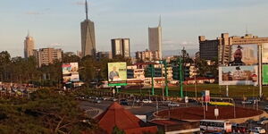 A photo of a section of Nairobi's Upperhill estate taken on May 4, 2020.