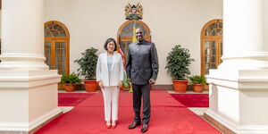 US Trade Representative and Ambassador Katherine Tai with President William Ruto at State house Nairobi on July 19, 2023