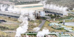 Various factories at a geothermal generating company