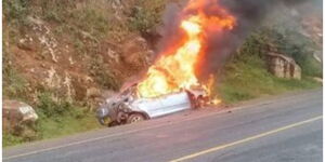 Vehicle on fire