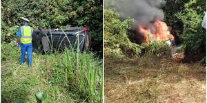 Overturned vehicle
