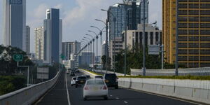 Vehicles using the Nairobi Expressway in Nairobi, on December 22, 2022