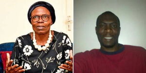 Veteran journalist Dorothy Kweyu (left) and her son stephen bertrand munyakho