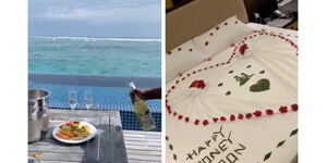 A screengrab of the maldives vacation presented as evidence in the Minnesota fraud trial