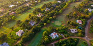 An aerial view of homes at the Vipingo Ridge in Kilifi County.