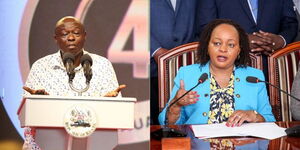 Collage image of the Deputy President Rigathi Gachagua and Kirinyaga Governor, Anne Waiguru