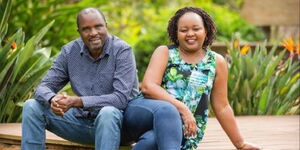 Kirinyaga Governor Anne Waiguru (right) and her husband and lawyer Kamotho Waiganjo (left) 