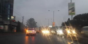 Vehicles travelling along Waiyaki Way in Nairobi