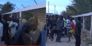 Angry residents bring down perimeter wall of pastor Paul Mackenzie's home on Monday, May 1, 2023.