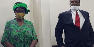 Sirisai MP John Waluke, and Grace Wakhungu in court on Thursday, June 25.