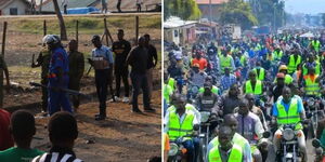 Residents of Homa Bay attending an event presided by Governor Gladys Wanga