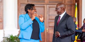 President William Ruto and Gladys Wanga during a past event