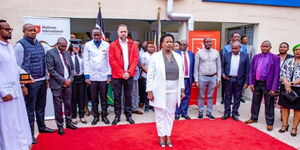 Machakos Governor Wavinya Ndeti on Friday June 23 during the opening of revamped Machakos County Hospital 