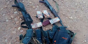 Firearms and cash recovered from Garissa gunmen on Wednesday, July 12th
