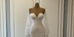A wedding gown on sale