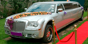 A Chrysler limousine in Kenya during a wedding