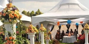 A photo of a wedding venue in Nairobi on June 27, 2021. 