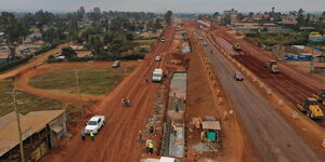 An undated image of the Nairobi Western Bypass under construction.