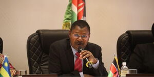 National Assembly Speaker Moses Wetangula in Juba South Sudan on November 17, 2023.