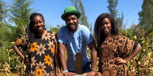 From left to right: Wilbroda, Njoro and Awinja (the cast of Papa Shirandula)