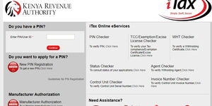 A section of the KRA iTax online platform