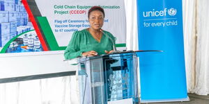 Health CS Susan Nakhumicha speaking on March 4, 2024