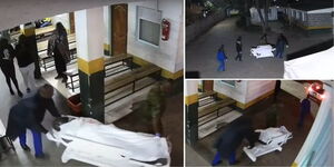 A screengrab of CCTV footage that captured Albert Ojwang's last moments