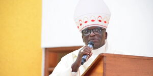 A photo of Bishop of the Catholic Diocese of Wote Paul Kariuki