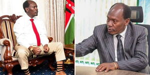 A photo collage of ICT Cabinet Secretary William Kabogo.