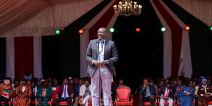 President William Ruto addressing congregants during a church service in Gatundu North, Kiambu County, on Sunday, December 14, 2025