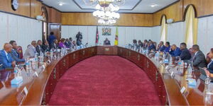 President William Ruto chairs cabinet team at State House, Nairobi on Tuesday, May, 16, 2023.