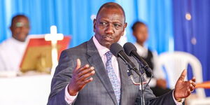 President William Ruto speaking at Limuru Girls Secondary School on May 20, 2023.