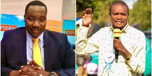 A side-to-side of Willis Raburu and Kuria Kimani.