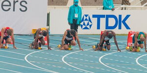 Athletes participate in the 2021 World Athletics Under 20 Championships at the Safaricom Stadium Kasarani