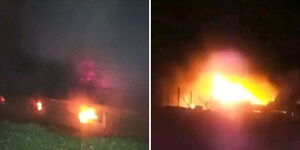 A fire incident at a dormitory at Yemit Boys High School in Marakwet West on September 9, 2024