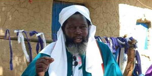 Eliud Wekesa, alias Yesu wa Tongaren speaks to the media on April 7, 2023, in Bungoma County. 