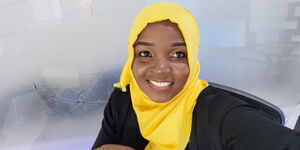 K24 news anchor Zainab Said in studio