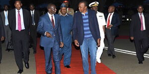 Image of President Uhuru Kenyatta, Deputy President William Ruto and top security chiefs