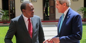 Image of President Uhuru Kenyatta and John kerry