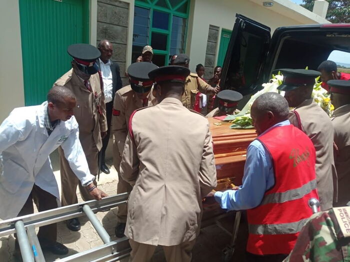 File Photo of Slain Police Sergeant Kipyegon Kenei at Umash Funeral Home