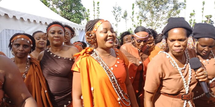 Kirinyaga governor Anne Waiguru arrives at her Traditional Wedding on July 13, 2019.