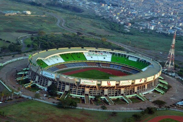Aerial view of the Moi International Sports Complex, Kasarani in Nairobi
