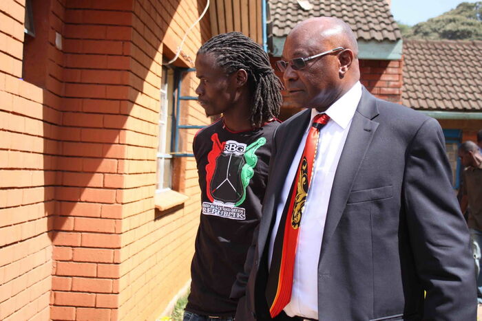 Musician Juliani (left) with Billionaire Jimna Mbaru in October class=
