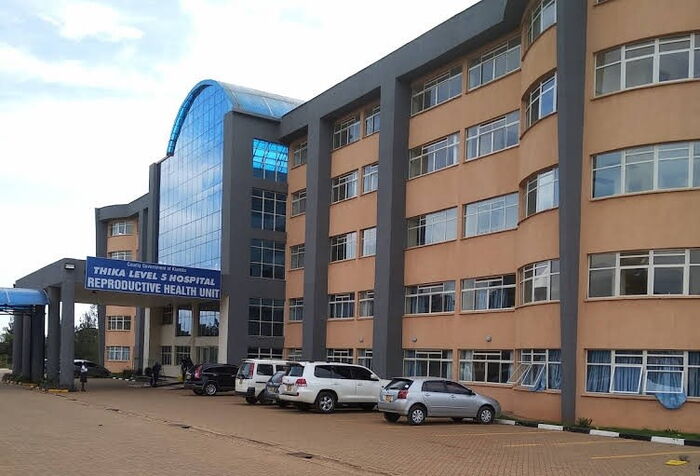 The Thika Level 5 Hospital in Thika.