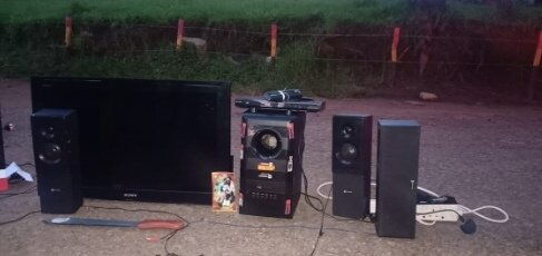Some of the electronics seized by DCI after the manhunt in Kuresoi.