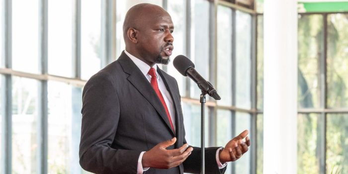 Interior Cabinet Secretary Kipchumba Murkomen in State House, Nairobi, during the Kenya Police Bullets