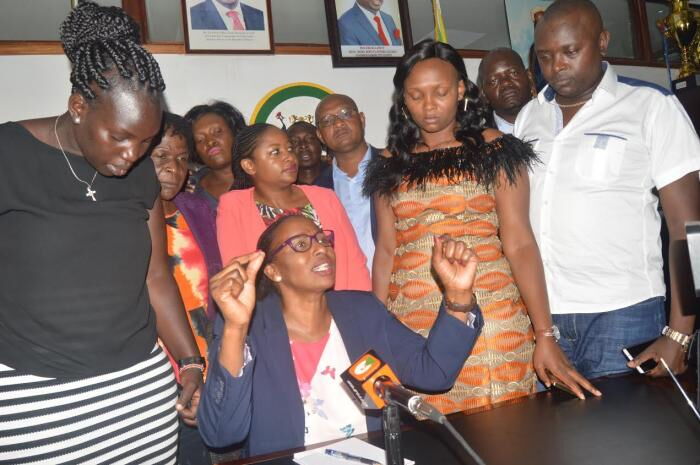 Embattled Nairobi County Speaker Beatrice Elachi. She is accusing Majority Leader Abdi Guyo for authoring the chaos that saw her attacked by youths and MCAs asking her to vacate from office.